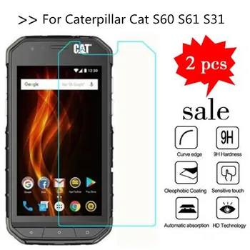 Перейти на Алиэкспресс и купить Закаленное стекло для гусеницы Cat S31 протектор экрана Премиум Защитная Пленка чехол для гусеницы Cat S60 S61 закаленное стекло