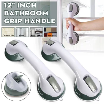 

2PCS Portable Bath Grab Bar Handle Bathroom Shower Tub Handgrip 30cm Strong Mount Grab Bar Support Safety