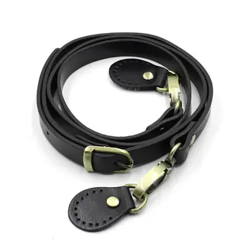 

120cm PU Leather Shoulder Bag Belt Strap with Metal Buckles Crossbody DIY Replacement Accessories