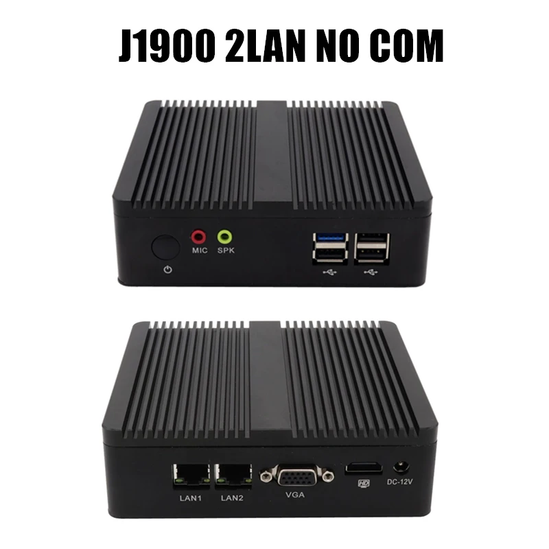 Процессор Eglobal Fanless Mini PC Intel N3160/J3160 J1900 Qaud Core Pfsense Barebone компьютерный мини сервер 2 *