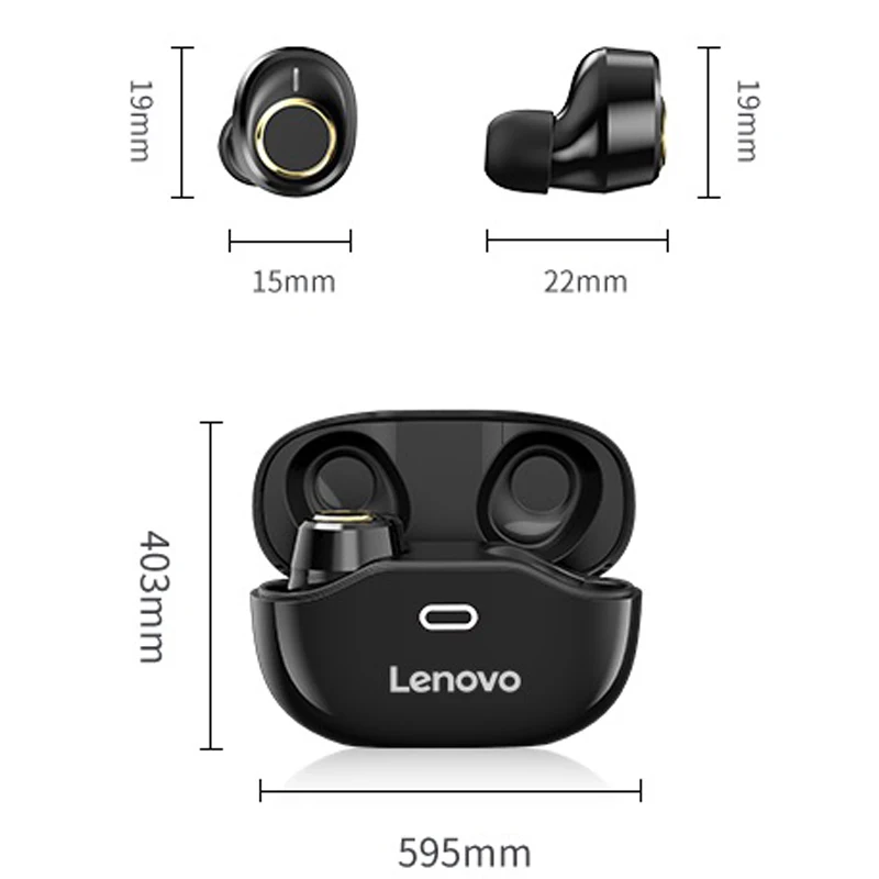 Lenovo X18 Wireless Bluetooth 5.0 Earphone Noise Cancelling True Wireless Deep-Bass Original Headset  Super Light Waterproof