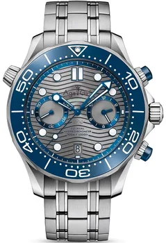 

Luxury Brand New Men Japanese Quartz Diver Black Silver Blue Grey James Bond 007 Blue Ceramic Bezel Sapphire Master Watches 44MM