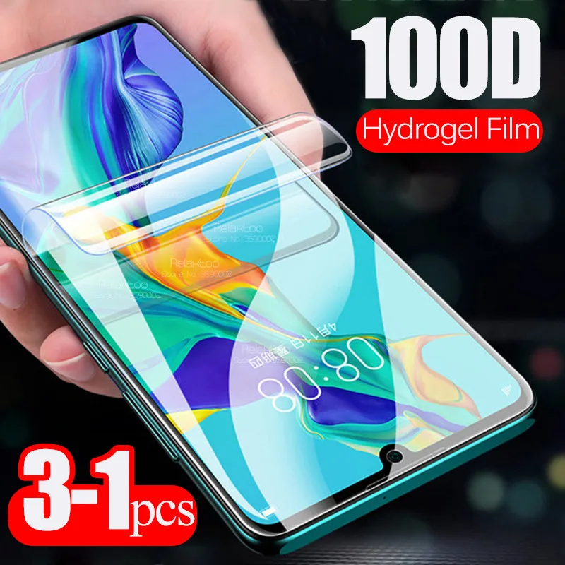 3 шт. 100D изогнутая Гидрогелевая пленка для huawei p30 pro защита экрана на hauwei p20 lite mate 20 p
