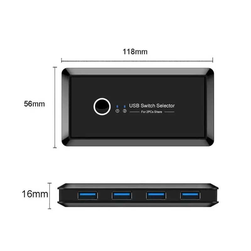 USB 3,0 коммутатор классический цвета и простой прочный дизайн 4 в 2 из разветвитель коробка концентратор для обмена принтер клавиатура мышь