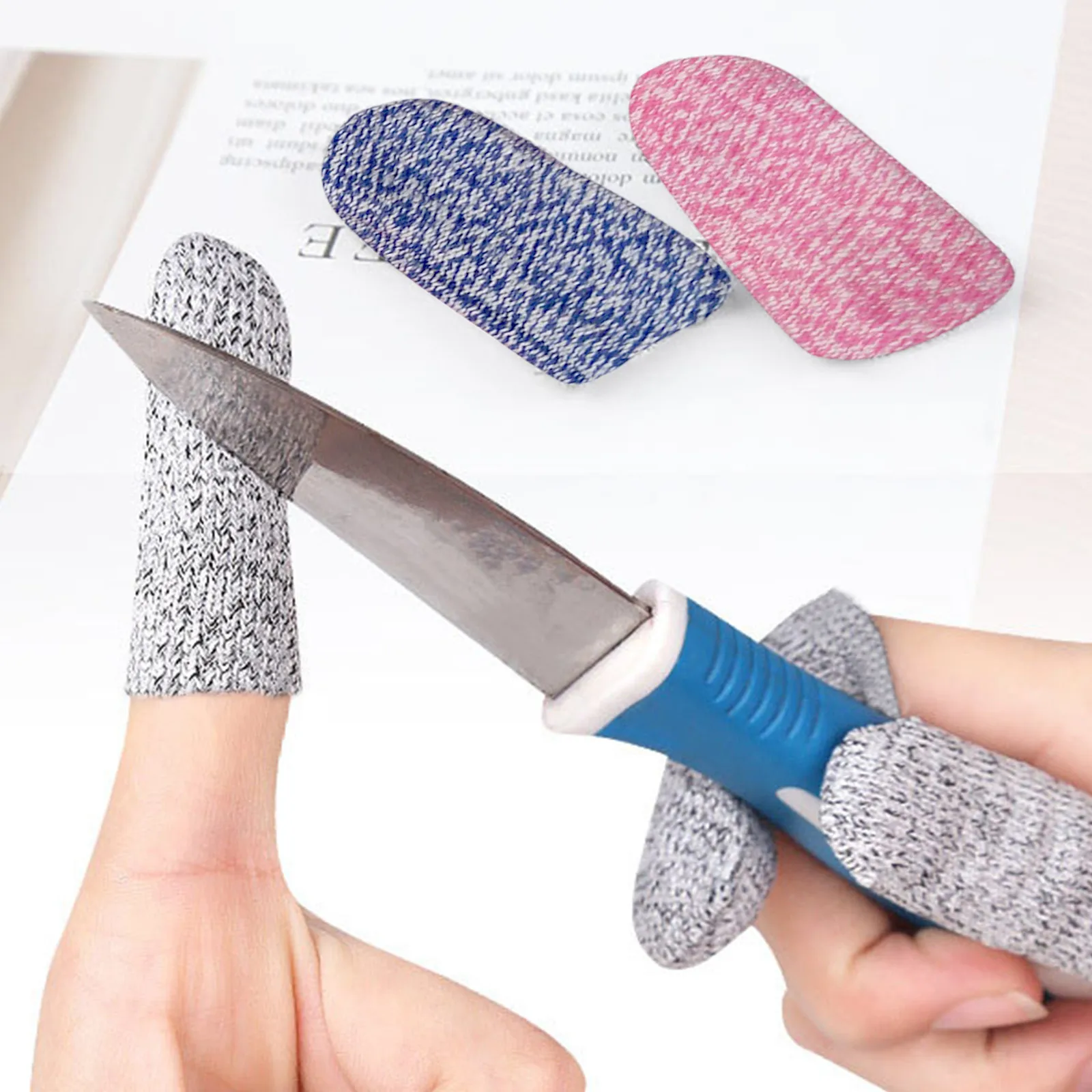 10Pcs/Set Kitchen Anti-cut Finger Cots Thumb Protector Sleeve Flexible Resistant for Work, DIY,Garden, Fingertips Safety Gloves