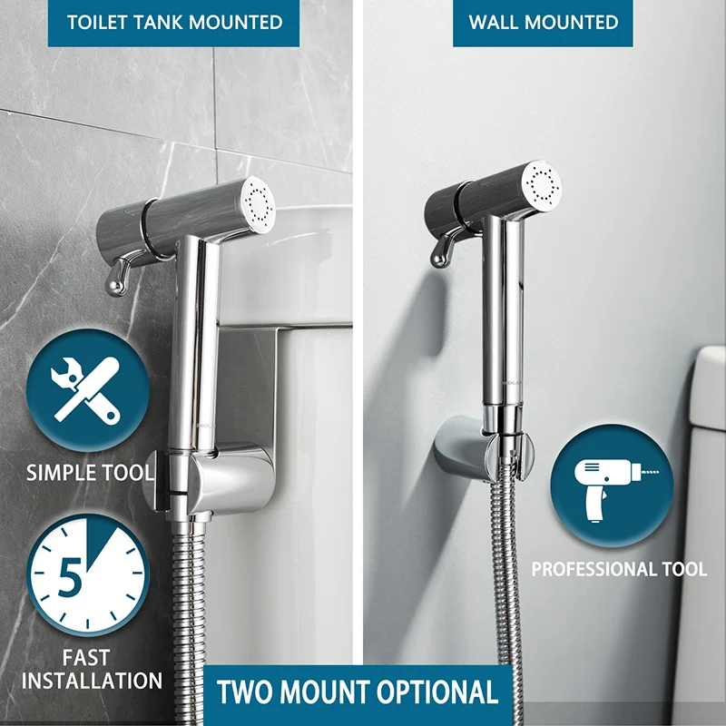 Spruzzatore Per Bidet Portatile - Doccetta Regolabile Con Connettore G1/2, Per Igiene Personale E Pulizia - Foto 4