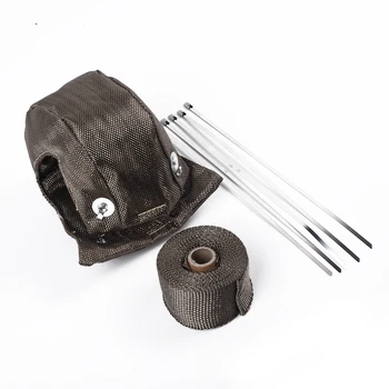 

Car Auto T3 Turbo Heat Shield Blanket Cover Titanium Manifold Downpipe Wrap Rear 5cm*5m Turbo Charger Barrier Blanket