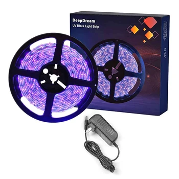 

5m 3528 UV LED String Light Waterproof Germicidal Ultraviolet Ribbon Tape Lamp for Bar Stage Party Decor