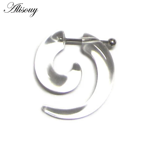 Hot Acrylic Cheater Fake Spiral Ear Taper Stretcher Expanders Gauge Tunnel And Plugs Earlobe Earring Piercing Body Jewelry