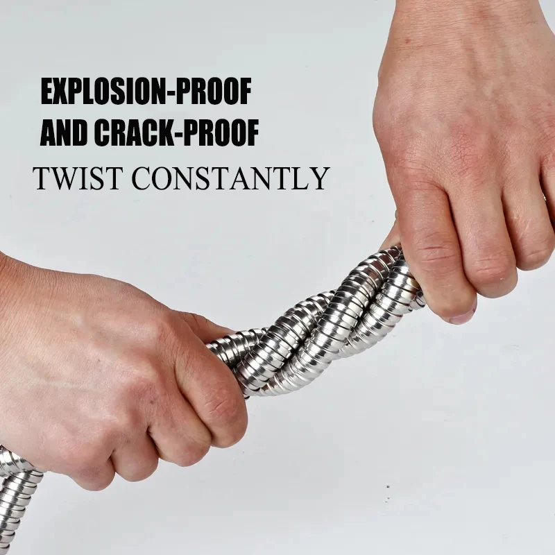 Stainless Steel Shower Hose Flexible Water Pipe 1.5m/2m Rainfall Shower Hose Chrome Plating Pipe Bathroom Accessories