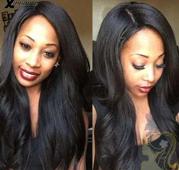 

Xinhaoze Brazilian Yaki Straight Wigs Baby Hair 13x4 Pre Plucked Yaki Lace Front Remy Human Hair Wig For Black Women