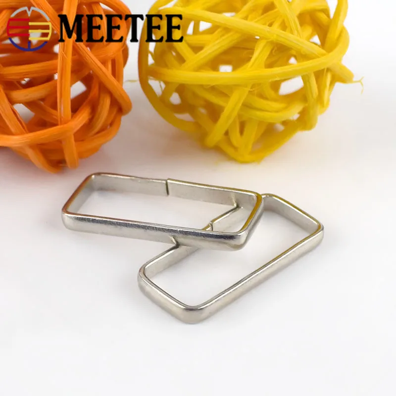 Meetee 5/10/20 шт. 20/25 мм Ручная петля для ремня медные серебряные ремни кольцо пряжки