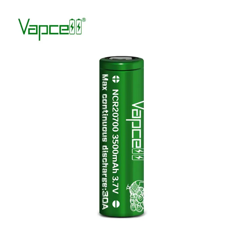 1usd купон Vapcell зеленый 20700 3500mah 30A переобернутый 2070C ранг № 1 3,7 V литий-ионный аккумулятор