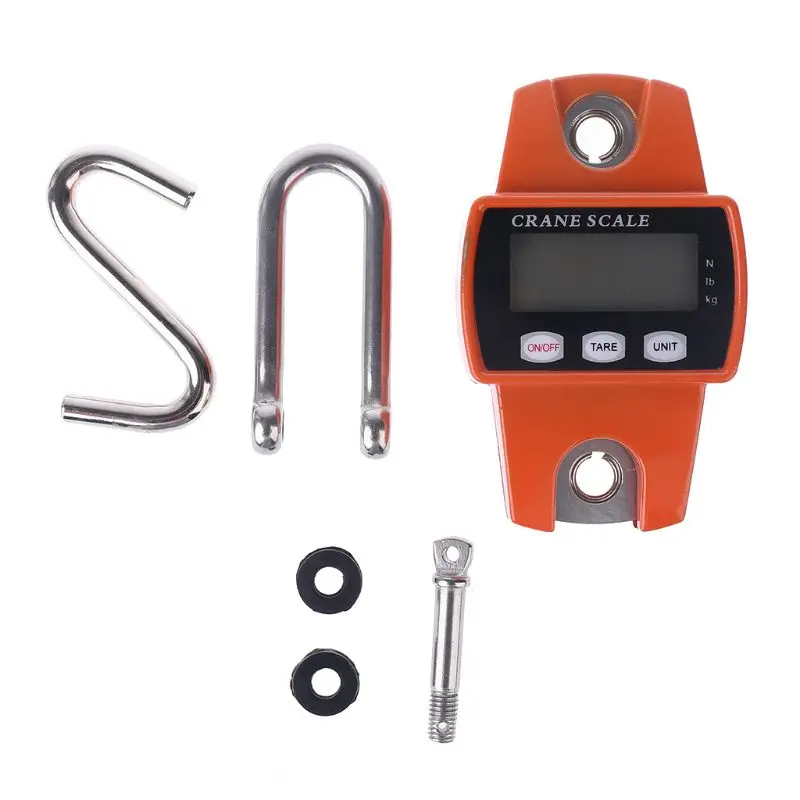 

Electric Hook Scale Hanging Digital Balance Scale With Dismountable S-Hook Pounds Kg Unit For Weighing Luggages Vertically Place