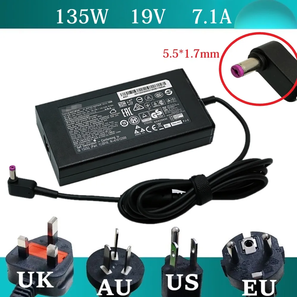 135w 19V 7.1A 5 5*1 7 мм AC адаптер ноутбука Зарядное устройство для Acer Aspire V17 деталь нитро