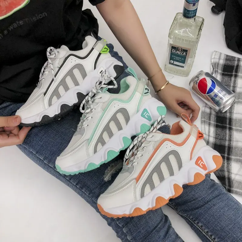 

New Chunky Sneakers Women Fashion Designer Old Dad Shoes Comfortable Female Vulcanize Shoe Ladies Platform Footwear mujer bombaS