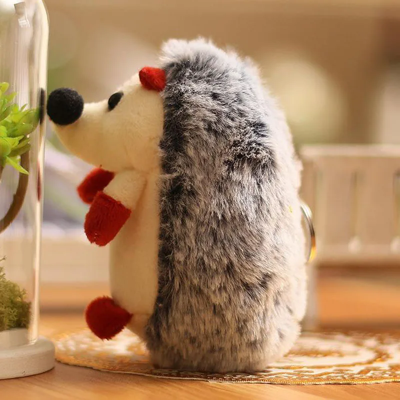 50 шт. подвеска маленький плюшевый ежик 10 см DIY плюшевый ежик игрушки мягкие куклы с свадебным подарком Автомобильная цепь детская мягкая игрушка DCW01 - Цвет: Silver