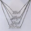 UWIN Custom Stainless Steel Name Necklace With Rhinestones Letters Choker Personalized Name Pendant Chain Accessories Jewelry