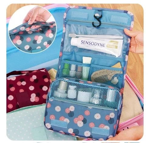 New Portable Travel Cosmetic Storage MakeUp Bag Folding Hanging Toiletry Case Wash Organizer Pouch Storage