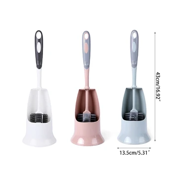 

Toilet Brush And Holder,Toilet Bowl Cleaning Brush Set,Under Rim Lip Brush And S X6HC