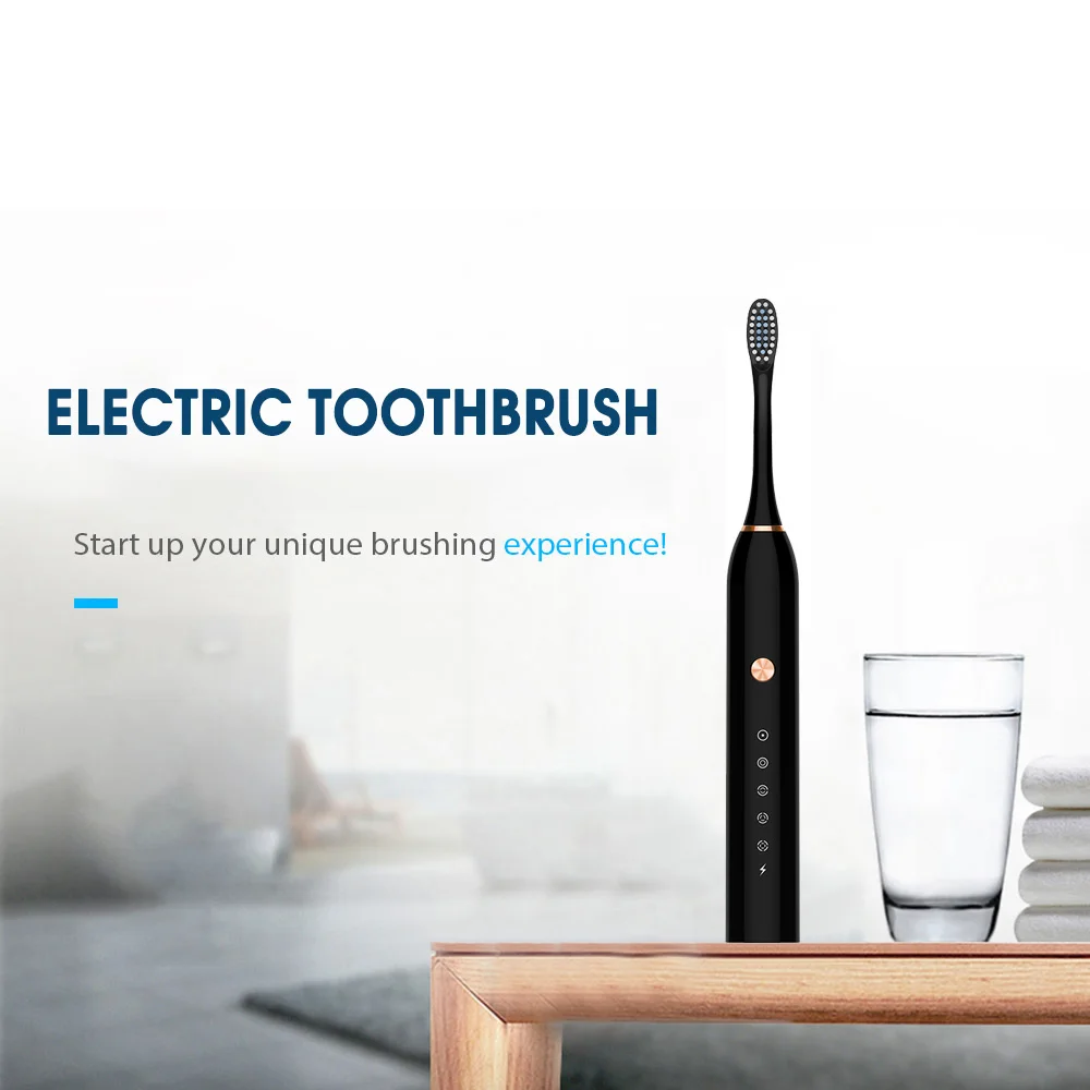 Щетка Зубная ультразвуковая с зарядкой от USB и держателем|Электрические зубные