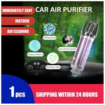

Car Air Cleaner Negative Ion Generator Low Noise Formaldehyde Smoke Dust Remover Mini Purifiers Car Interior Accessories