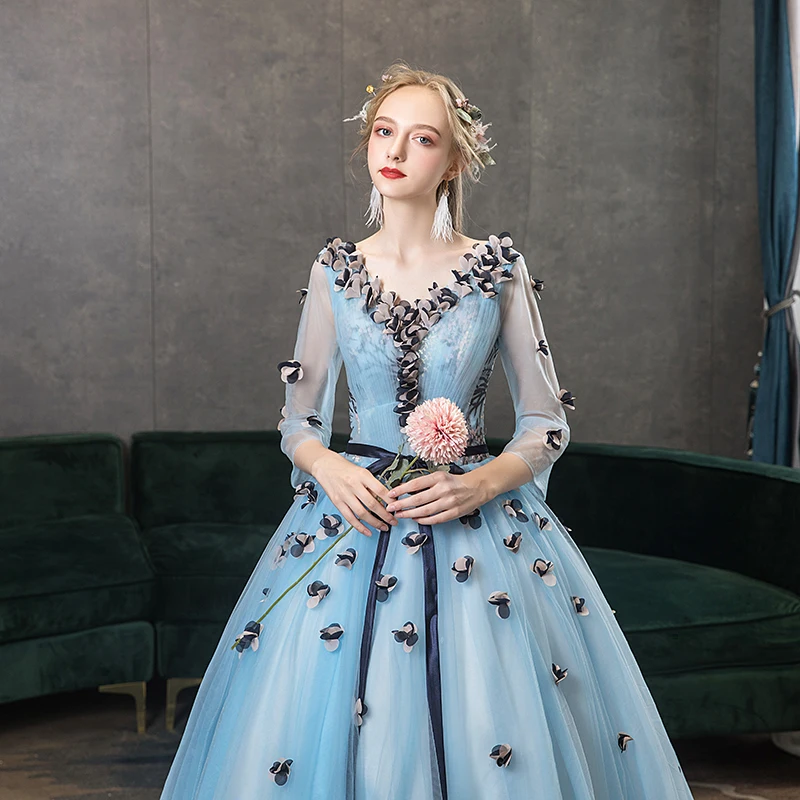 Mrs Win Quinceanera платья 2021 Новые вечерние бальные с рукавом три четверти и v образным