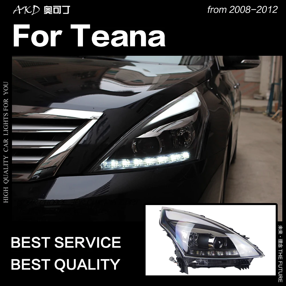 AKD автомобильный Стайлинг фары для Nissan Teana 2008 2012 Altima светодиодный DRL Hid вариант