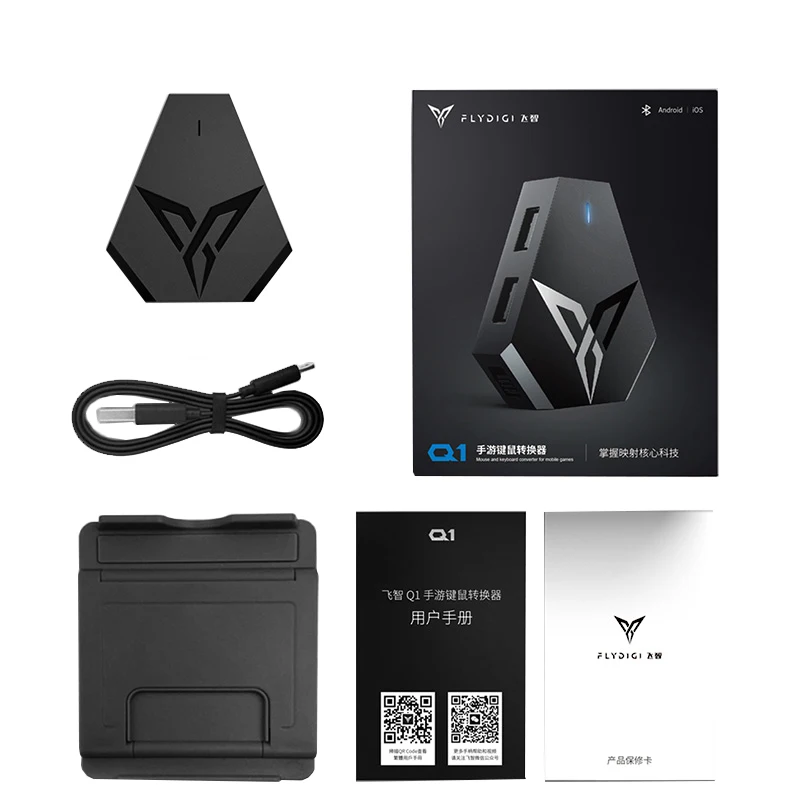 Flydigi Q1 FOR PUBG Mobile Game Keyboard Mouse Converter Adapter через беспроводной Bluetooth USB интерфейс