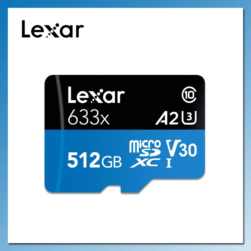 Lexar высокоскоростная флеш карта памяти 512 ГБ 256 128 Гб 64 32 SDXC / SDHC 633X micro sd класс 10 4k TF