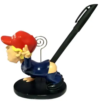 

Pen Holder Creative Donald Trump Presidential Ornament Office Desktop Pen Pencils Card Holder Toy Novelty Gift For Home Decor