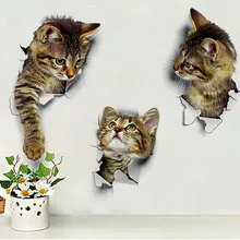 Креативные фото кошка стерео наклейки на стену холодильник ноутбук камера горшок Xpress клейкая бумага EBay Лидер продаж