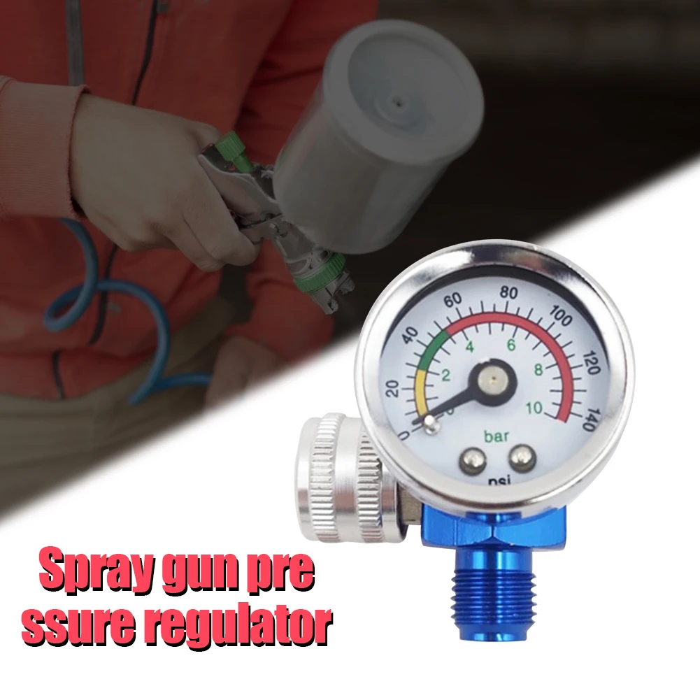 G1/4 inch Spray Gun Adjust Air Pressure Regulator Gauge Car Auto Repair Painting Tool Spray Gun Accessories Pneumatic Tools pressure gauge