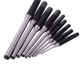 

---9pcs Set-up Punch Round Punch Roll Pin Punch Set Bolt Catch Roll Pin Punch Tool Kit for Jewelers Gunsmith Watch Repairs and C