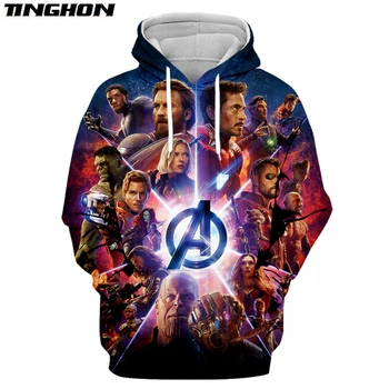 

Marvel Avengers 4 Infinity War Iron Man Tony Stark Hoodie Sweatshirt Men 3D Print Hoodies Streetwear Plus Size XS 6XL 7XL