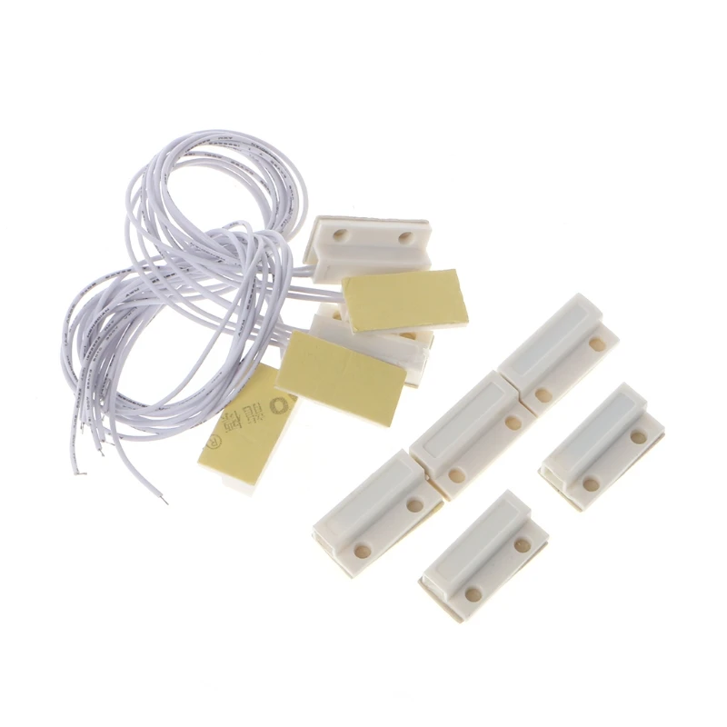 

Drop Shipping 5 Sets MC-38 Wired Door Window Sensor Magnetic Switch Home Alarm System Detector