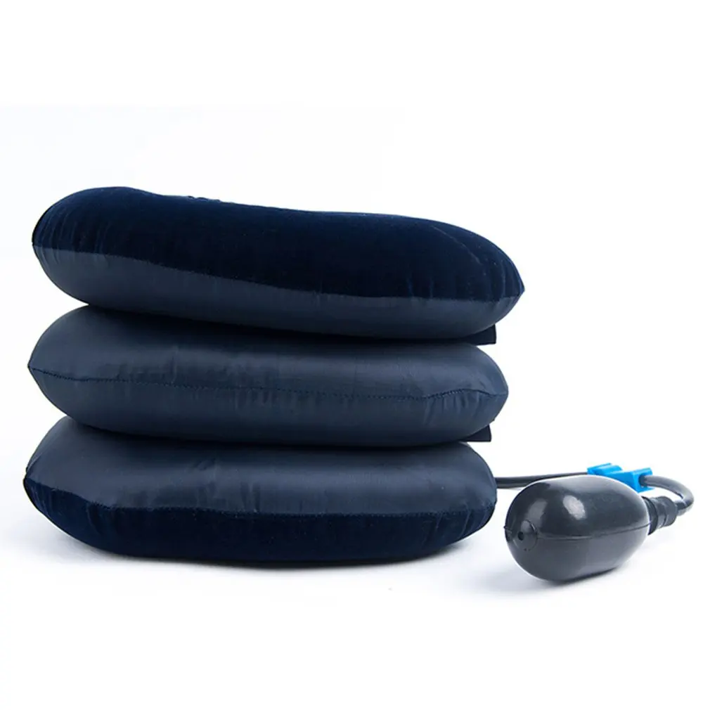 Inflatable Collar Neck Cervical Vertebra Traction Soft Brace Massage Relieve Headache Head Back Shoulder Neck Pain Massager