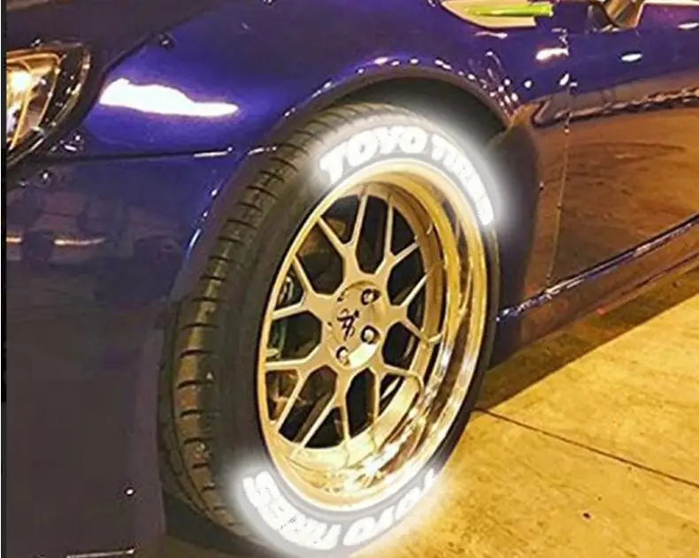 

Universal Car Tire Tread 3D Letter Reflective Sticker Motorcycle Stickers A-Z English Letter Styling DIY Decoration Sticker