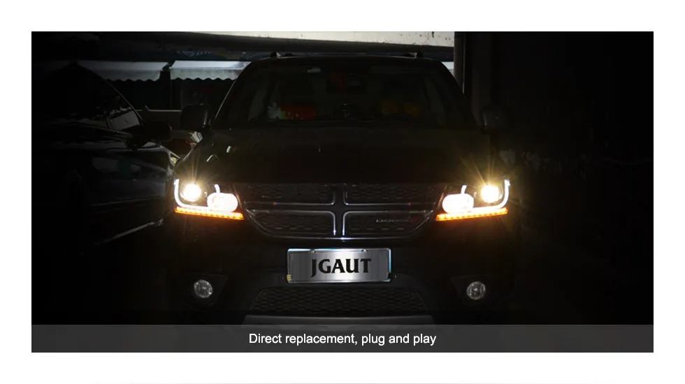 Автомобильная сборка головной лампы для Dodge Journey фары 2009- светодиодный фонарь DRL Объектив Двойной Луч Биксенон HID Q5 весь комплект