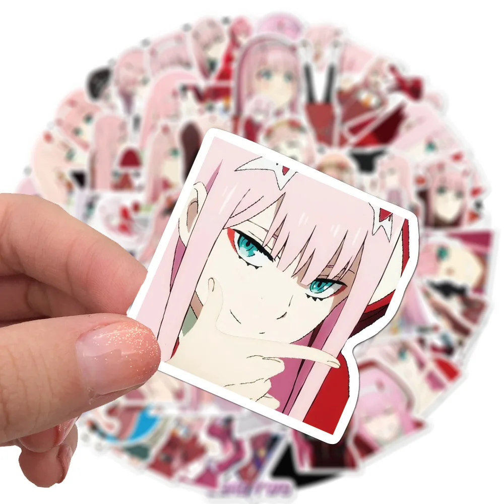 100Pcs Anime DARLING In The FRANXX Stickers for Motorcycle Luggage Laptop Refrigerator Skateboard Bicycle Guitar Toys Sticker