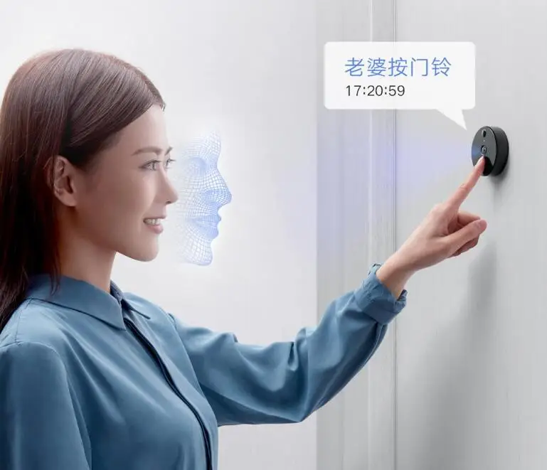 Xiaomi MIJIA 1080P 161° FHD Wireless Smart Cat-eye Video Doorbell with 5inch Touch Screen AI Face & PIR Movement Detection 5000mAh Rechargable Battery (10)