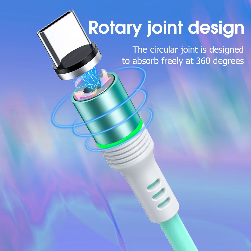 Магнитный зарядный USB кабель из жидкого силикона для iPhone 11 Pro XS Samsung S20 быстрое