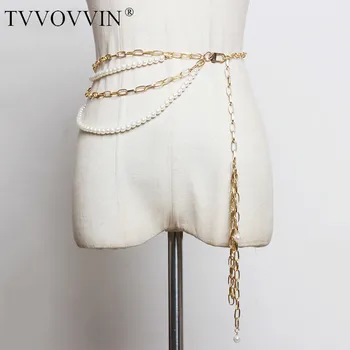 

China Metal Pearl Chain Split Joint Long Temperament Belt Personality Women New Fashion Tide All-match Spring 2020 1R985