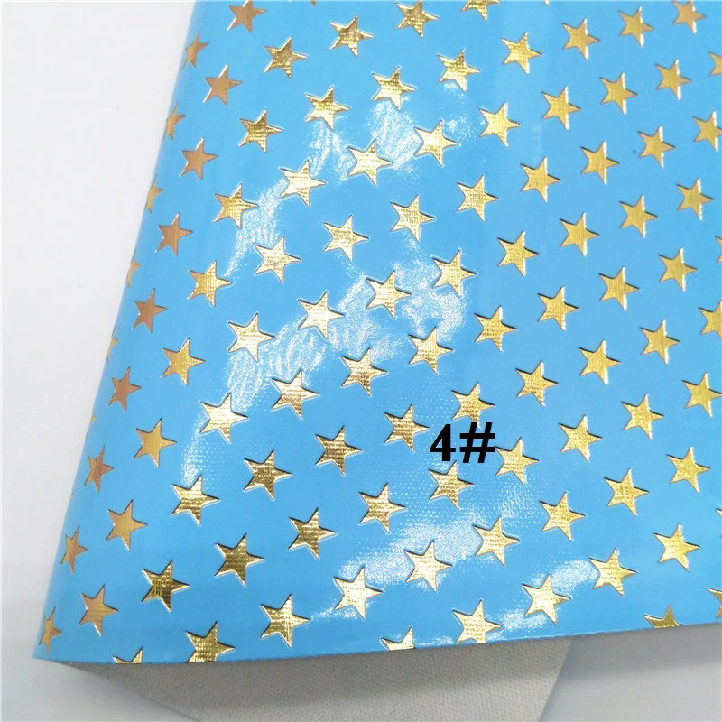 4 Glitterwishcome 21X29 см A4 Размер золотые звезды точки тисненая искусственная кожа ткань, синтетическая кожа ткань листы для бантов, GM461B - Цвет: 4