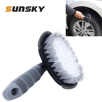 

Car Wheel Cleaning Brush Motorcycle Washing Tool Car Tyre Wheel Wash Cleaning Brush with Handle Vehicle Maintenance Care Tool