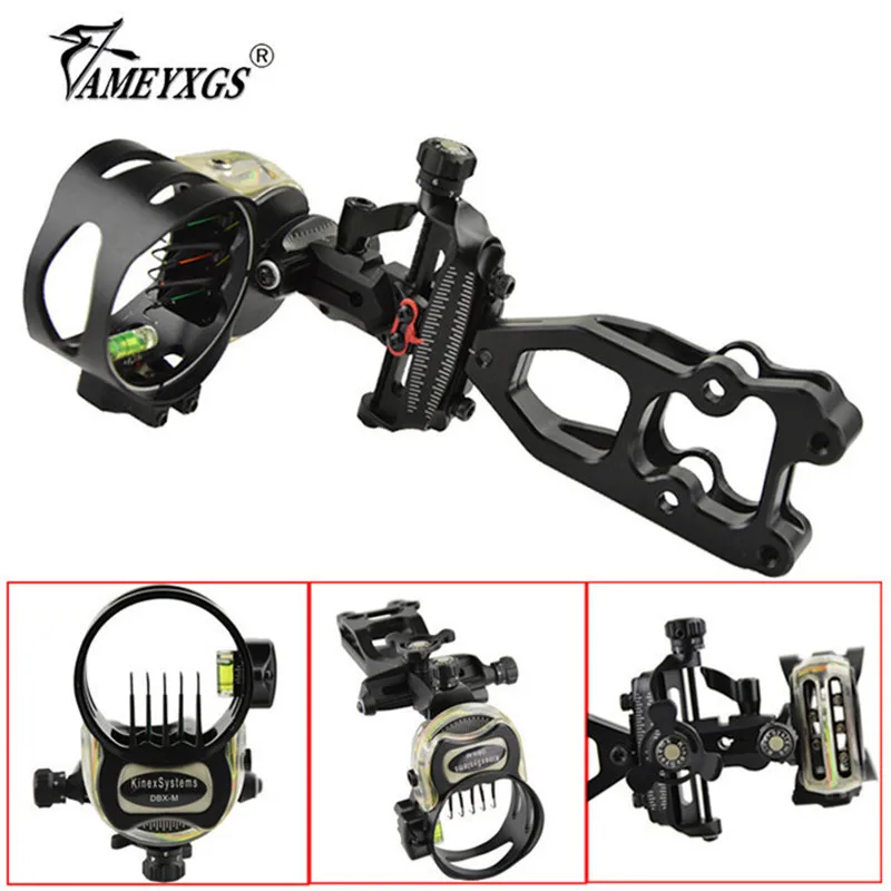 Archery 5-Pin Fiber Optics Bow Sight for Compound Bow