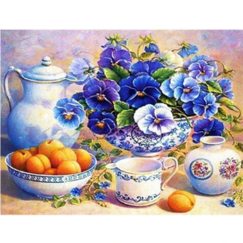 

DIY 5D Fruits Diamond Painting Cross Stitch Kitchen Decor Needlework Full Square Diamond Mosaic Patterns Rhinestone