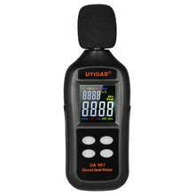UYIGAO ЖК-цифровой измеритель уровня звука metro autommotive 35-135dB Уровень шума децибел дБ мониторинг тестер функция удержания данных