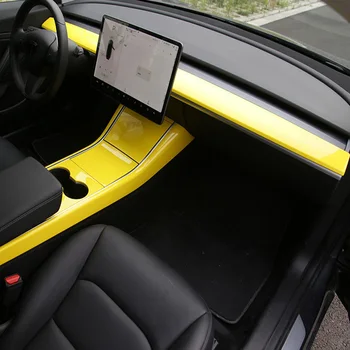 

5D Center Console Dashboard Panel Wrap Overlay Cover Trim Fit ABS for Tesla Model 3 2020 2019 2018 2017