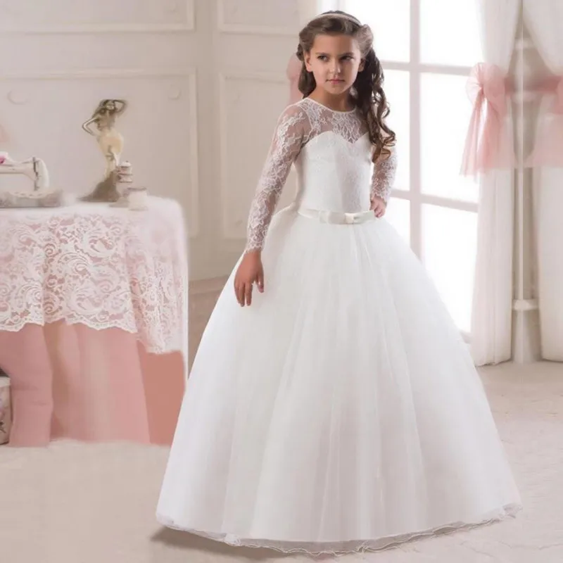 Летнее платье принцессы с цветочной вышивкой для девочек; детская одежда на свадьбу; Детские платья для девочек; праздничная одежда - Цвет: As Photo